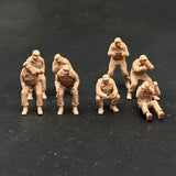 1/48  WWII US Bomber Airmen Set 8 Figures Resin Model Kit Unpainted Model