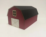 O Scale Red Farm Barn Kit - Laser Cut Model Train Scenery Building Model