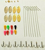 40 Pcs Inline Spinner Making Kit Trout Crappie Bass Spinners DIY 1/8 OZ Lure Model