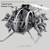 1/35 Scale Navy SEAL Team Resin Kit Modern Diorama Set (NO HELICOPTER) 6 Figures Model