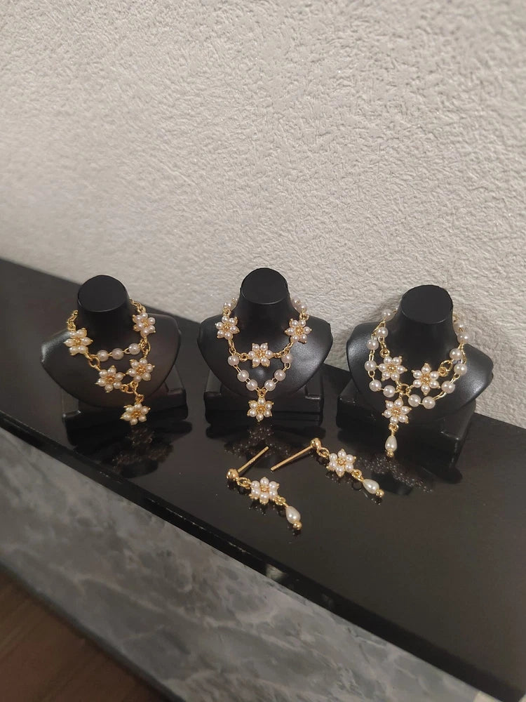 1/6 Micro Pearl Flower Necklace Ring Jewelry Model For 12" PH TBL Action Figures Model