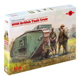ICM 35708 Plastic model Tank kit Scale 1:35 WWI British Tank Crew (4 figures) Model
