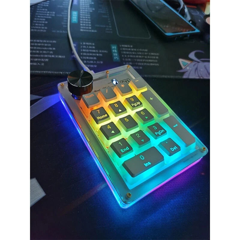 Numpad Mechanical Keyboard Mechanical Number Pad w/White Shell Support VIA PS17 Model