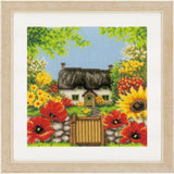 Vervaco counted cross stitch kit "4 Season Summer", 22x22cm, DIY Model