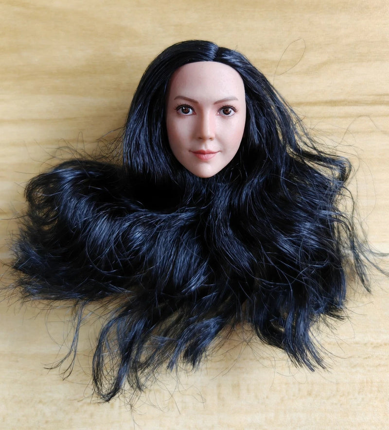 GACTOYS Female Girl Head Carved Suntan Skin 1/6 Scale DIY 12'' Action Figure Model