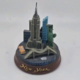 ?Vintage NYC Skyline Miniature Figurine Statue Liberty Empire State Yellow... Model