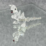 Crystal Dragon Figurine Clear Small Fantasy Collectible Mini Shelf Decor VIDEO Model