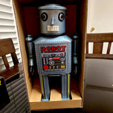 Model Wind-up Schylling Mechanical Tin Robot R-35, Very Good Condition Model