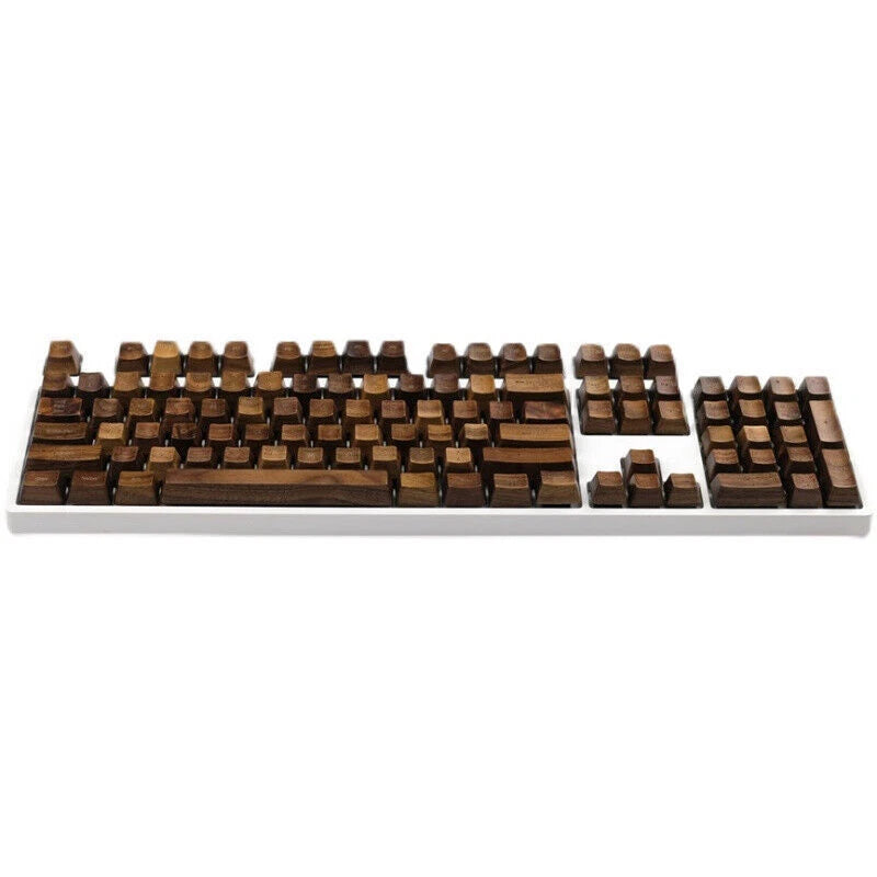 Black Walnut Wood keycap Mechanical keyboard OEM High Keycaps 60/87/108 Keys Model