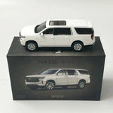 1:64 White Chevrolet Suburban Die Cast Metal SUV Alloy Model Car Collection New Model