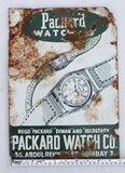 VINTAGE PACKARD WATCH CO. PHOTO ADVERTISING ENAMEL PORCELAIN SIGN BOARD Model