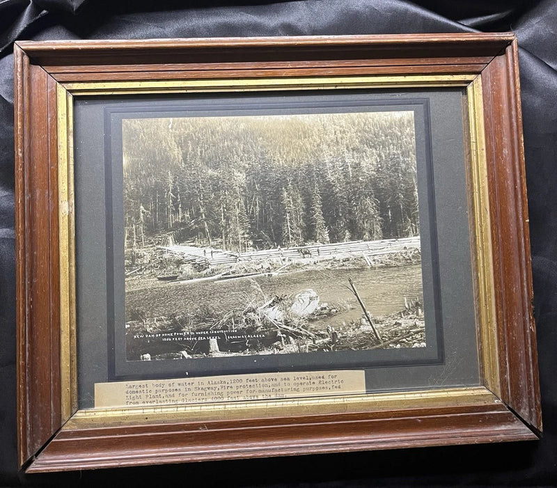 16x12.5 DRAPER & CO SLAGWAY ALASKA HOME POWER DAM PROJECT BOARD PHOTO IN FRAME Model