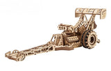 Mechanical Ugears Wooden 3D puzzle Top Fuel Dragster model Self-Assembly kit Model