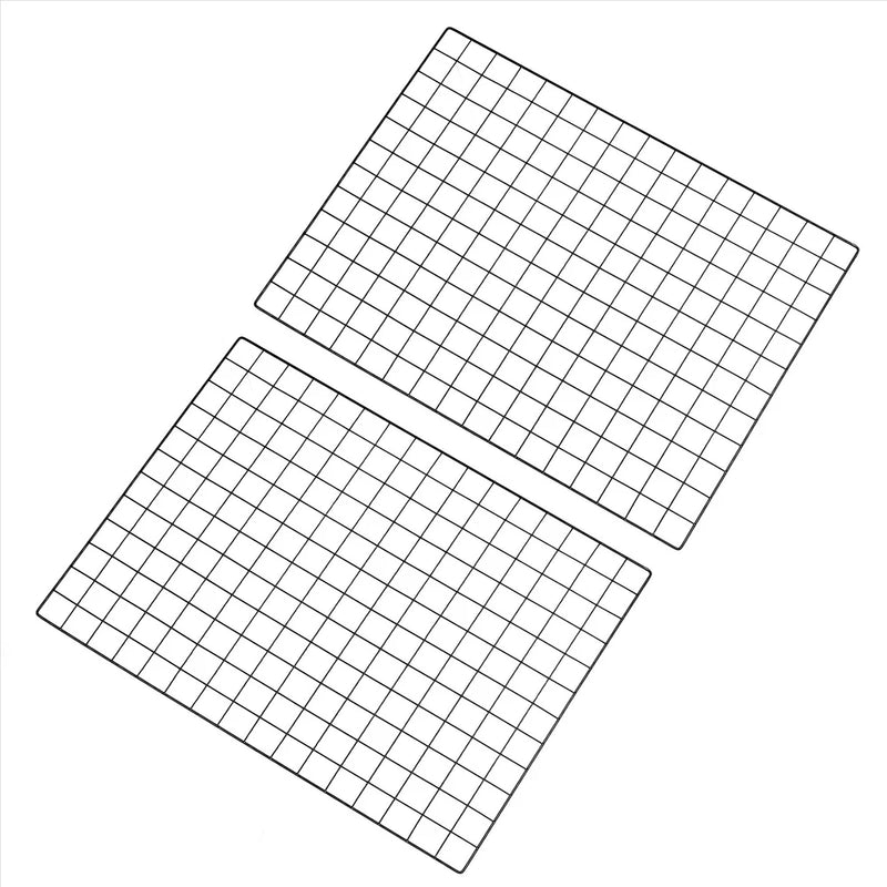 31.5"x24" Wire Grid Panel 2 Pcs Wall Grid Decorative Board Photo Display Black Model