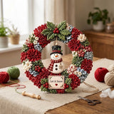 Red 3D Fabric For Poke Wreath DIY Kit for Holiday Door Decor For Adults Model