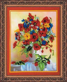 Bead embroidery kit Summer fantasy needlework kit Art canvas beadwork pattern Model