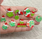100 pcs cartoon Christmas charm Pendant DIY bracelet Necklace earring Jewelry Charms