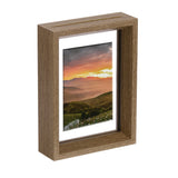 Floating Frame 7 x 5 Inch Wood Picture Frame Walnut Model