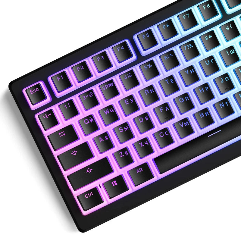 XVX Pudding Keycaps Russian 165-Key PBT OEM for Cherry MX Mechanical Keyboard Model