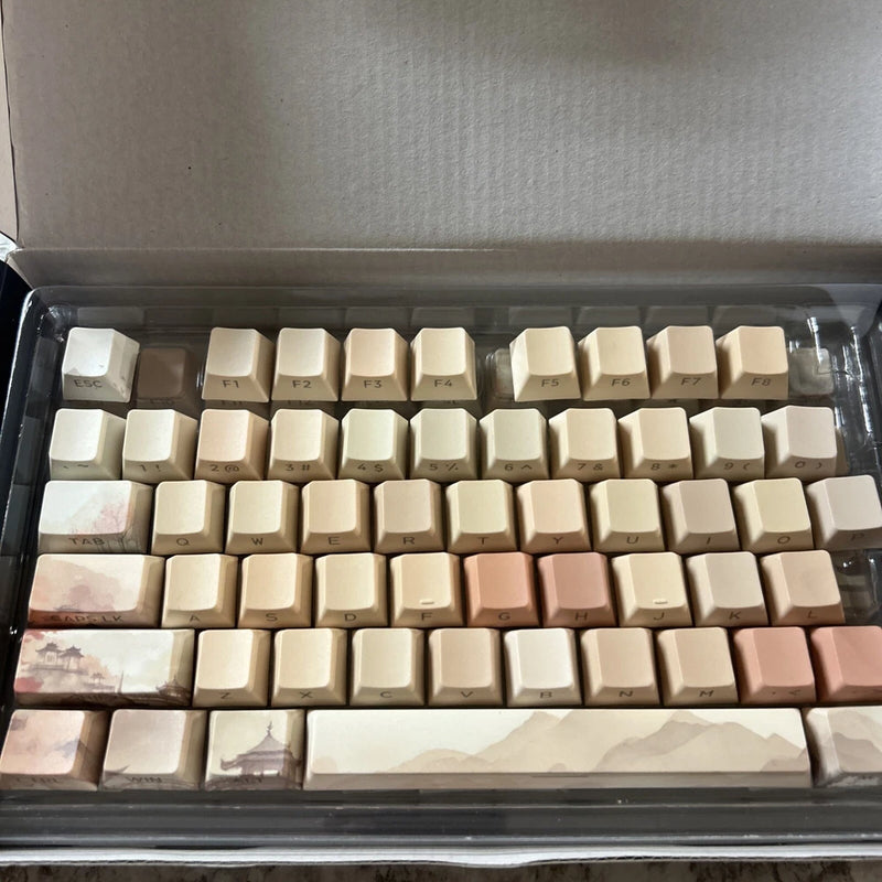 Womier PBT Keycaps, Custom Keyboard Caps 60 65 75 100 Percent, Shine Through ... Model