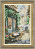 Cross stitch kit Cozy coffee shop 22x33cm Aida 16ct embroidery needlepoint kit Model