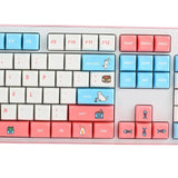 Blue Pink Cute Cat (128 keys) PBT Dye Sublimated XDA Profile Keycaps Model