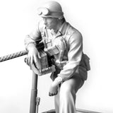 1/16 Resin Figure Model Kit WWII US Army Machine Gunner Unassembled Unpainted Model