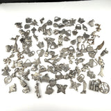 Assorted Silver Tone Charms For Jewelry Making Crafting DIY Projects Charms