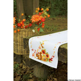 Vervaco Aida table runner stitch embroidery kit Squirrel in autumn, counted, DIY Model
