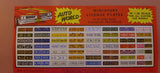 Auto World 1:25 Scale Vintage 1961 Model Car License Plate Decals Model