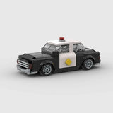 MOC Car Old Police Car Black Building Block Model Kit Toy Gift 208 Pcs Model