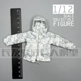 1/12 Scale Snow Camo Coat Tactical Outfit for 6 Inch Action Figure Accessories Model