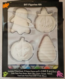 Halloween DIY Figurine Paint Kit Plaster Ghost Pumpkin Candy Corn Kids Craft Model