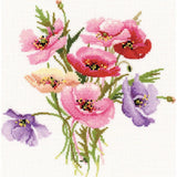 Heritage counted cross stitch kit evenweave fabric "Poppy Posy (L)", VPPO715-E, Model