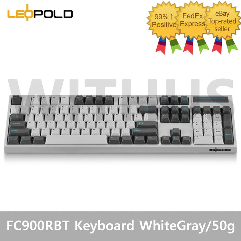 Leopold FC900RBT High-End Mechanical Bluetooth Keyboard WhiteGray/50g-Blue/Click Model