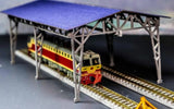 1/150 Scale Diorama Railway Station Model Gauge Locomotive Depot Building Models Model