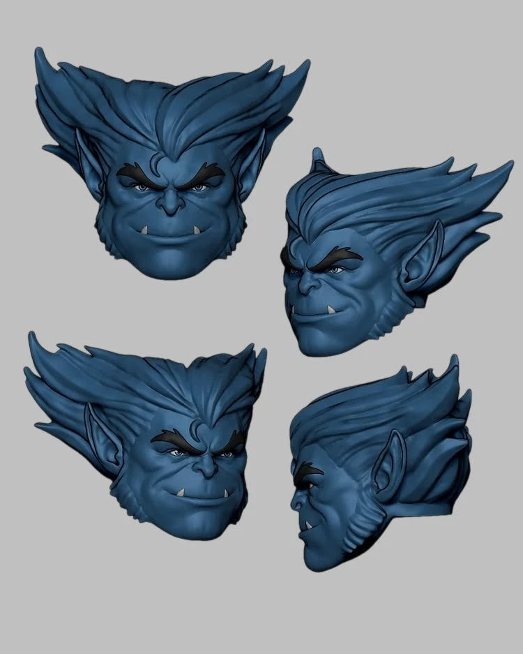 1/6 1/12 1/18 1/10 Comics Beast Mutant Head Sculpt Carved Model Toys Model