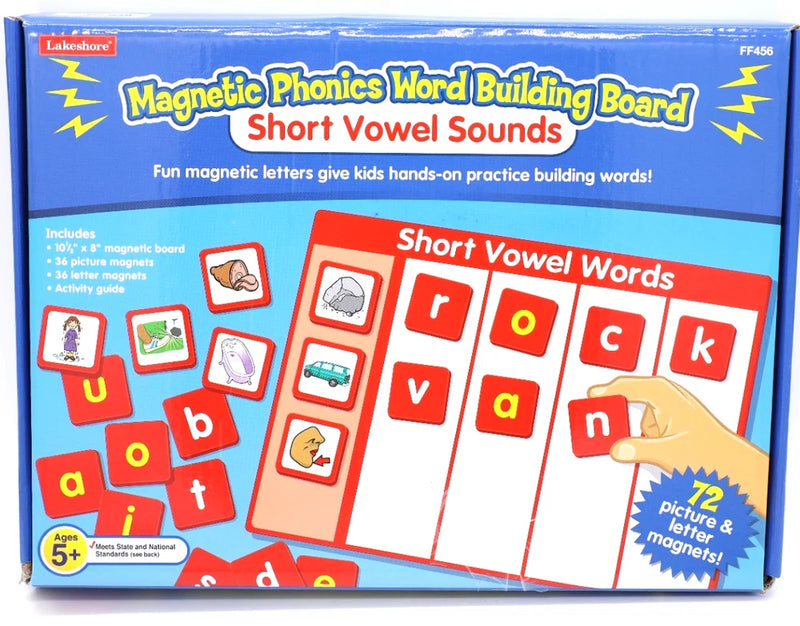 Lakeshore Magnetic Phonics Word Building Board Short Vowel Words Homeschool ELA Model