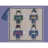 Le Bonheur des Dames needle case counted cross stitch kit "Japanese", 10,5x10,5c Model
