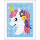 Vervaco stamped Embroidery kit Tapestry "Unicorn", 12,5x16cm Model
