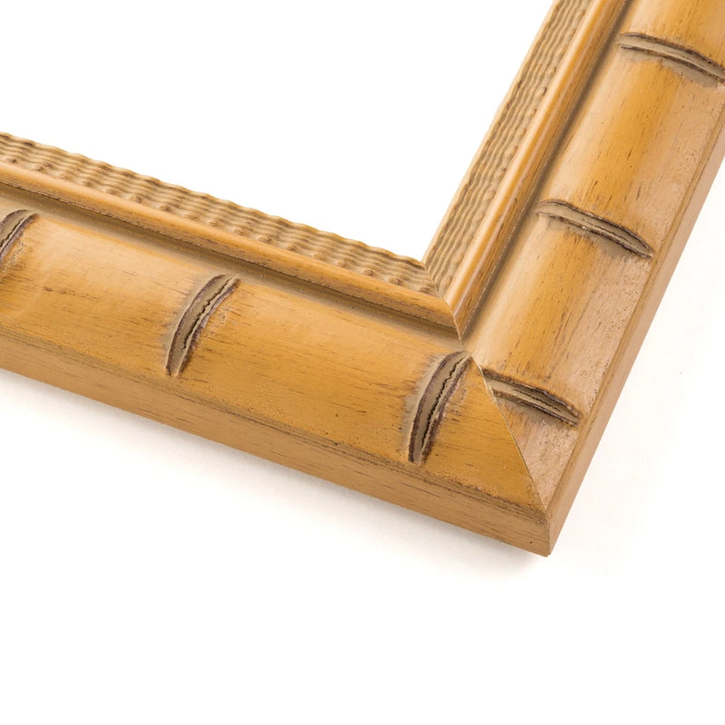 4x6 2 Wide Bamboo Natural/Light Brown Wood Picture Frame UV Acrylic and Acid Model