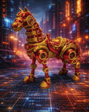 Cyberhorse Figurine ¨C 6.5¡± Steampunk Robot Horse 3D Printed Display Model