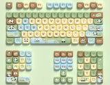 120 pcs Panda Paradise MOA Keycaps PBT Keycaps For Mechanical Keyboard Model