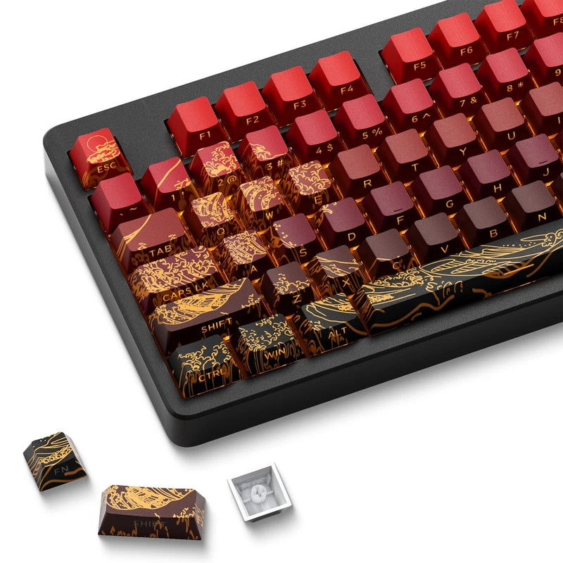 XVX Shine Through Keycaps - Double Shot PBT Keycaps 60 65 75 100 Percent, Sid... Model