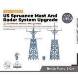 LY350247 1/350 Model Upgrade Parts US Spruance Mast And Radar System Upgrade Model