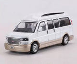 SHADOW 1/64 Scale GMC Savana Explorer White Diecast Car Model Toy Gift Model