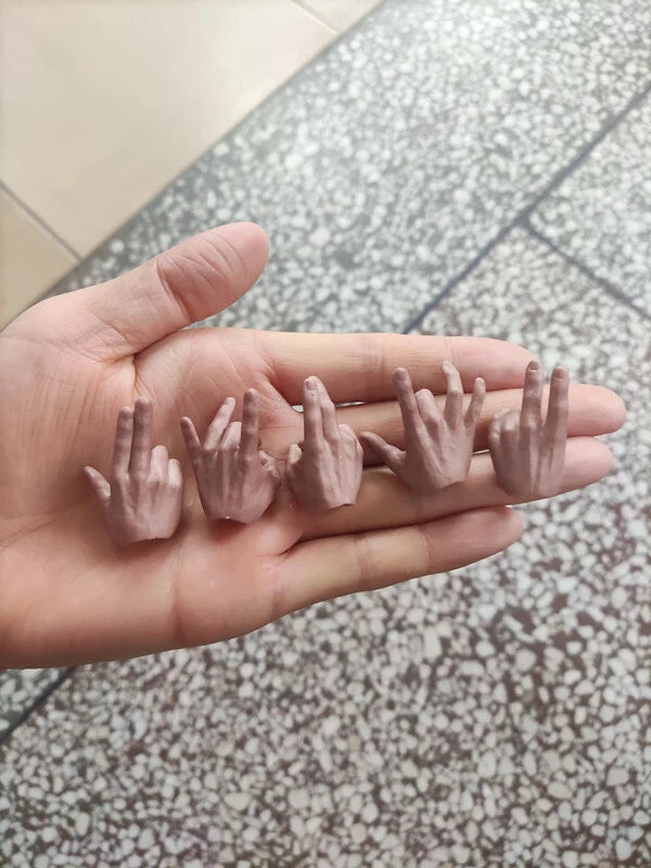 5pcs 1/6 Soldier Hands Shape Model Accessories Fit 12in Male Action Figure Head Model
