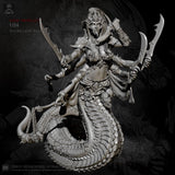 75mm resin figures model Snake demon girl unassembled Unpainted Model