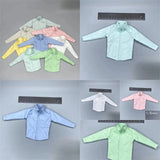 1/6 Scale Male Fashion pure Color Long Sleeves Shirt Soldier Doll Clothes Model Model