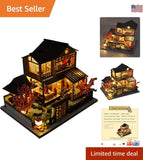Japanese Style Villa 3D Model DIY Dollhouse Kit - Creative Craft for Adults Model